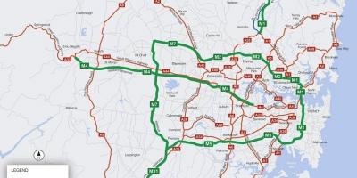 Mapa płatnych dróg w Sydney