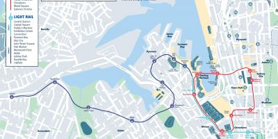 Monorail w Sydney mapie