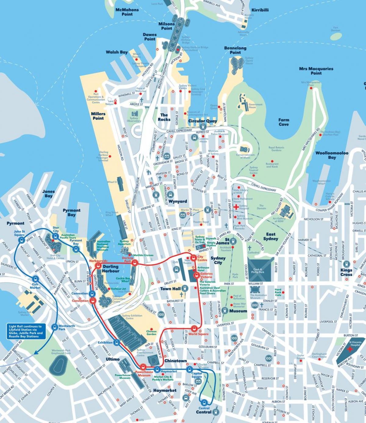 mapa miasta Sydney
