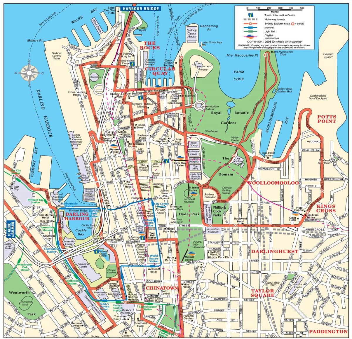 mapa Sydney CBD