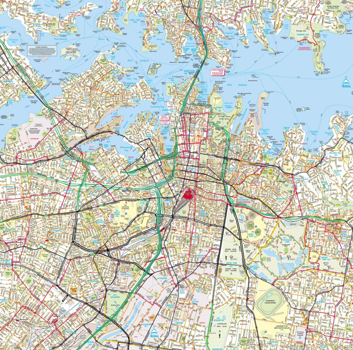 Drogowa mapa Sydney