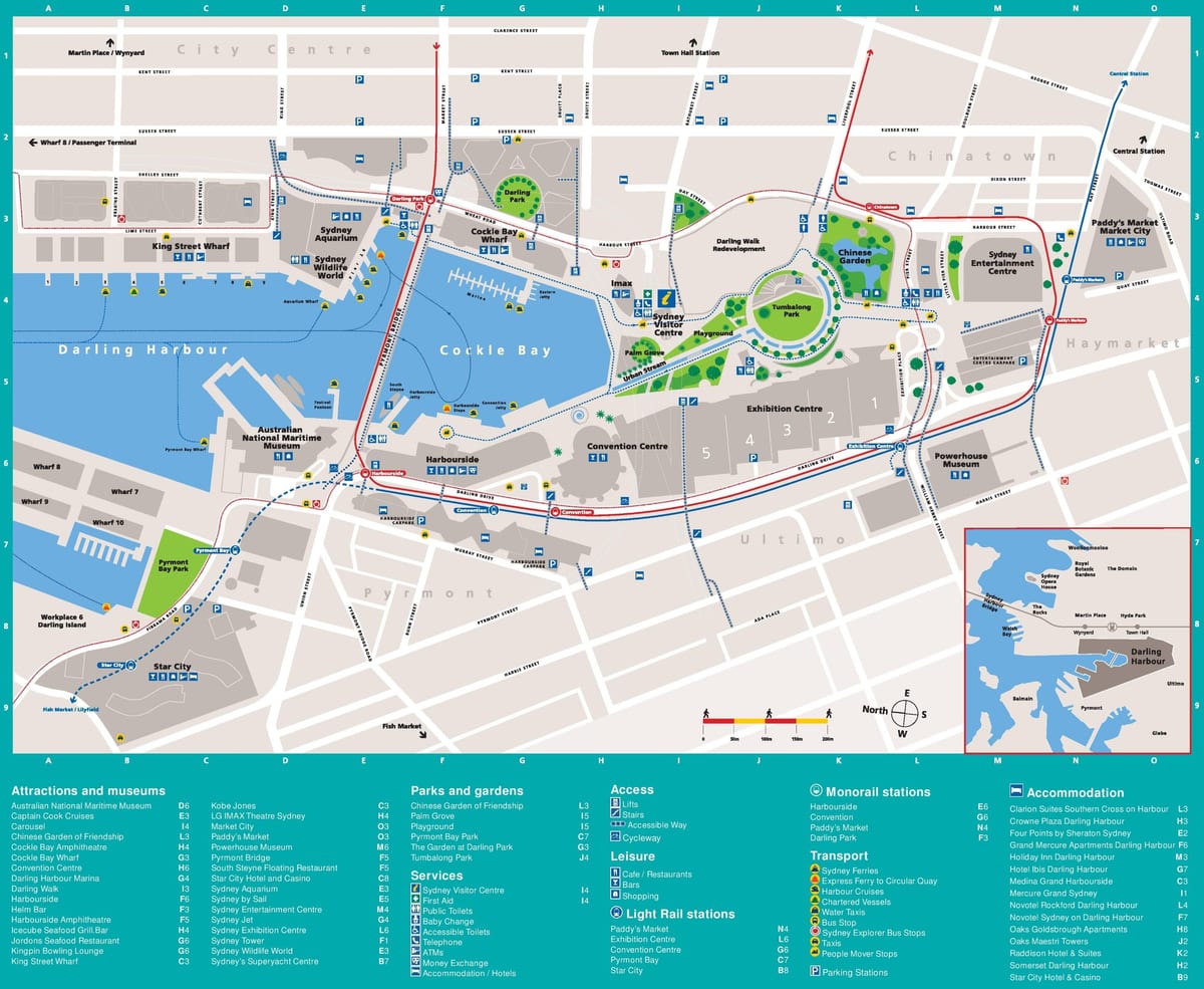 mapa port w Sydney