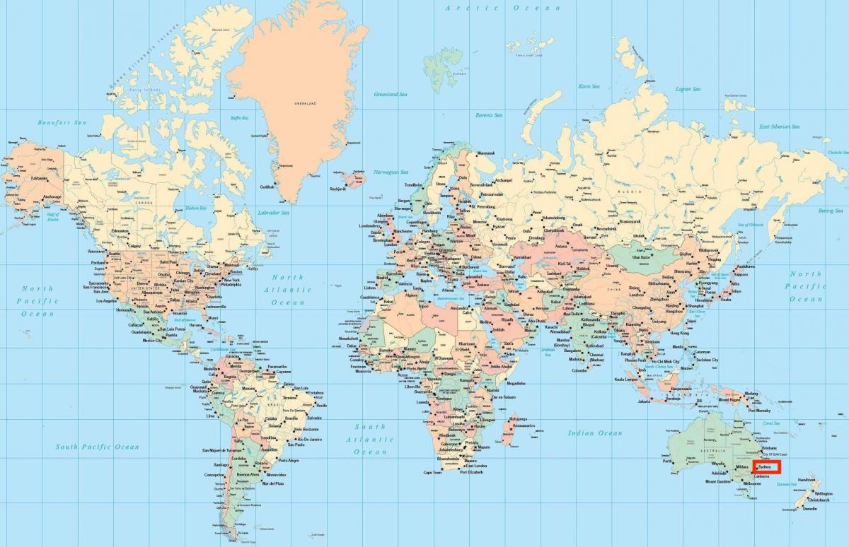 Sydney na mapie świata