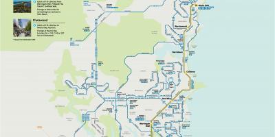Sydney, mapa linii autobusowych