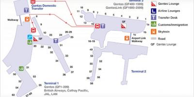 Mapa lotniska w Sydney