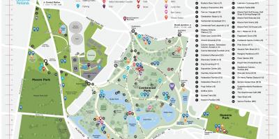 Mapa Moore park w Sydney