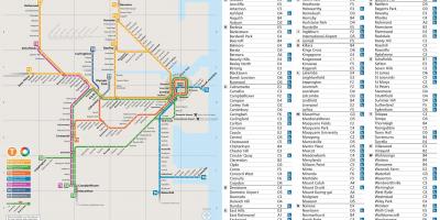 Kolejowe mapie Sydney