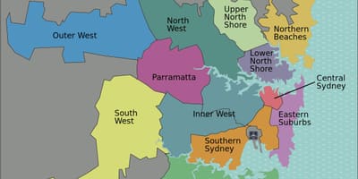 Mapa Sydney