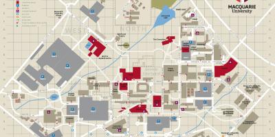 Macquarie mapę kampusu uniwersytetu